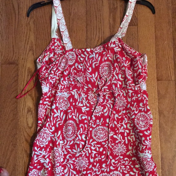 Strappy red and sequined camisole top - Picture 4 of 6
